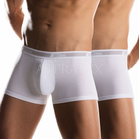 2 pack pnskch boxerek UOMO Bianco krat - Boxerky, Pnsk prdlo,  Boxerky,  Jednobarevn boxerky